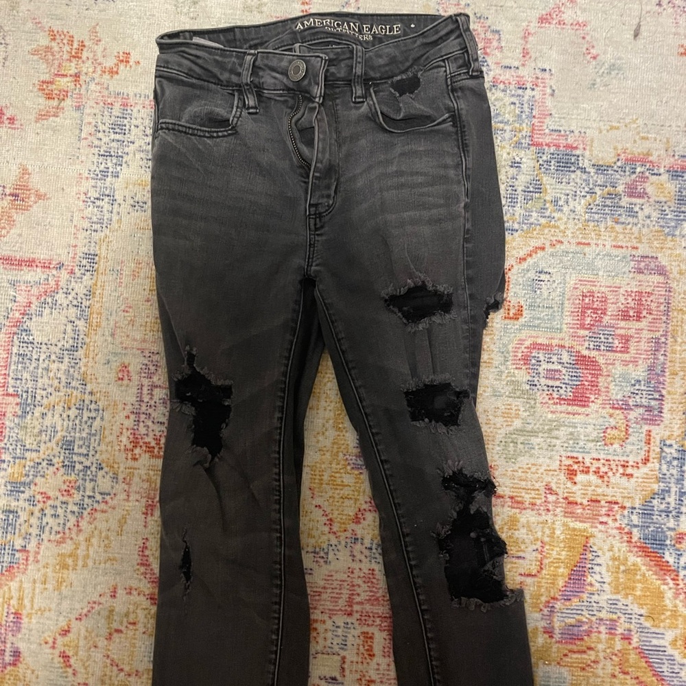 American Eagle Skinny super stretch jeans black Size 4 regular